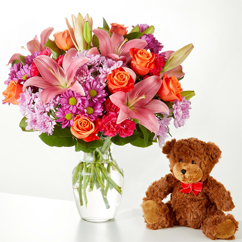 One and Only Bouquet and Bear Bundle – EUTAW ACCENT FLOWERS & GIFTS, Eutaw AL