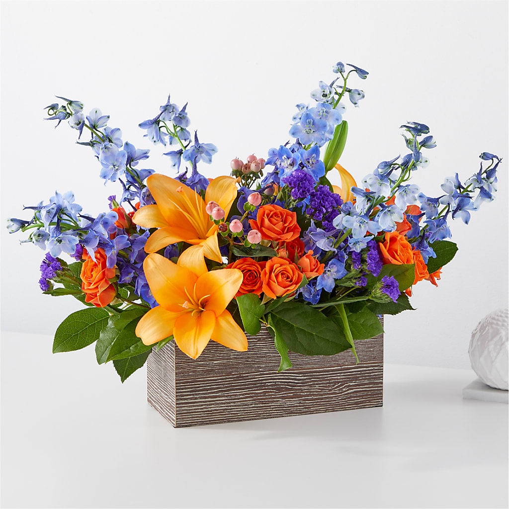 Radiant Citrus Box Bouquet – EUTAW ACCENT FLOWERS & GIFTS, Eutaw AL