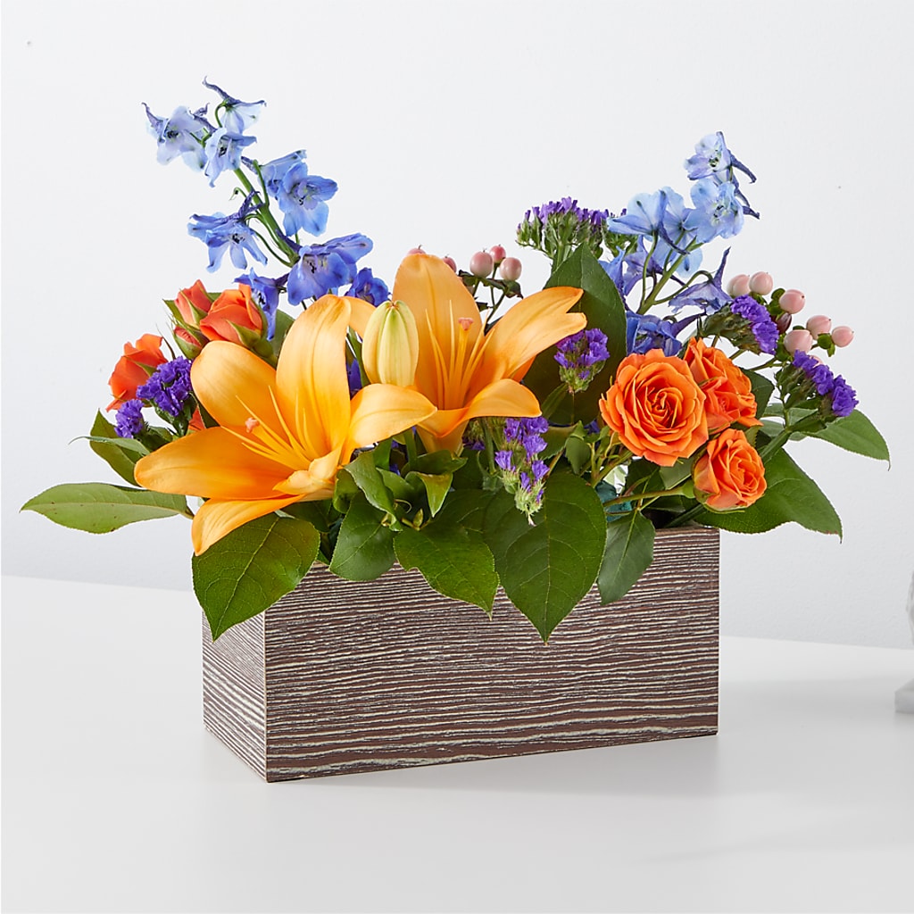 Radiant Citrus Box Bouquet – EUTAW ACCENT FLOWERS & GIFTS, Eutaw AL
