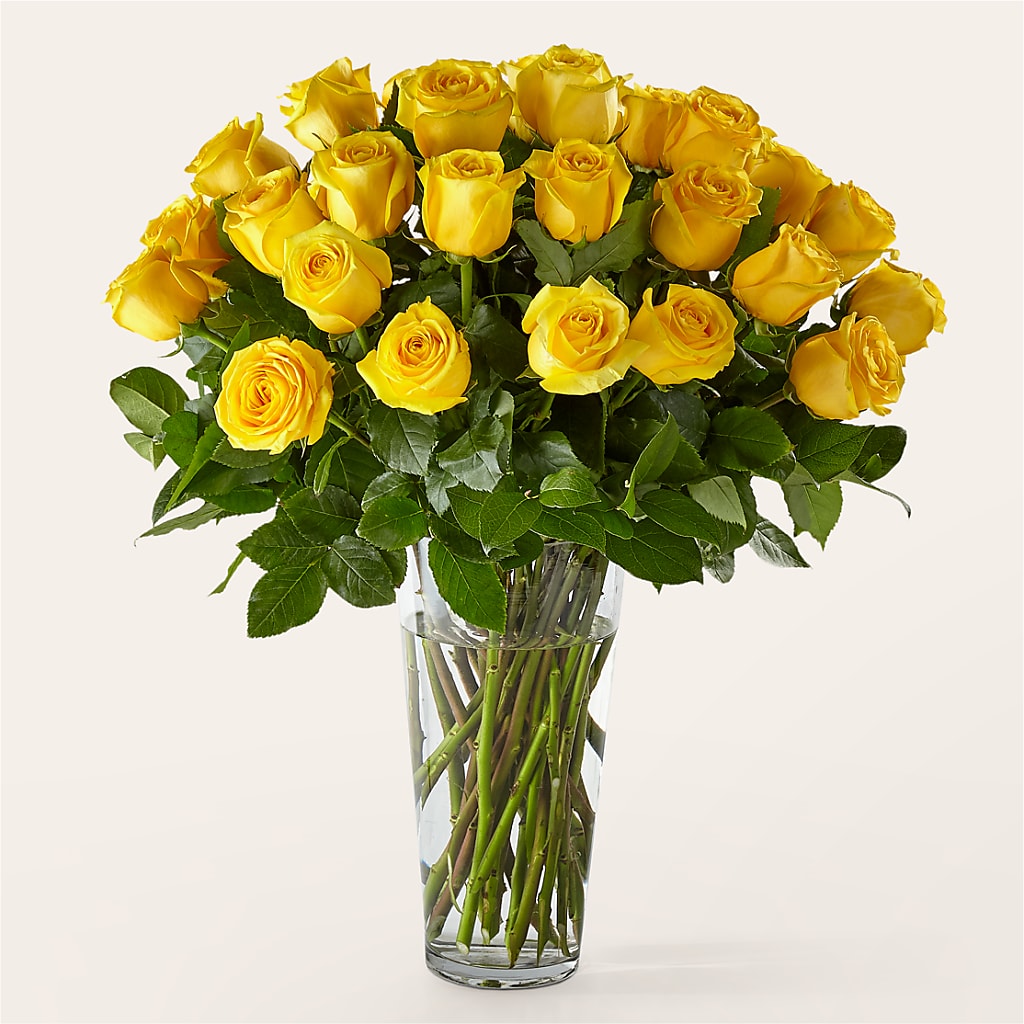 Long Stem Yellow Rose Bouquet – EUTAW ACCENT FLOWERS & GIFTS, Eutaw AL