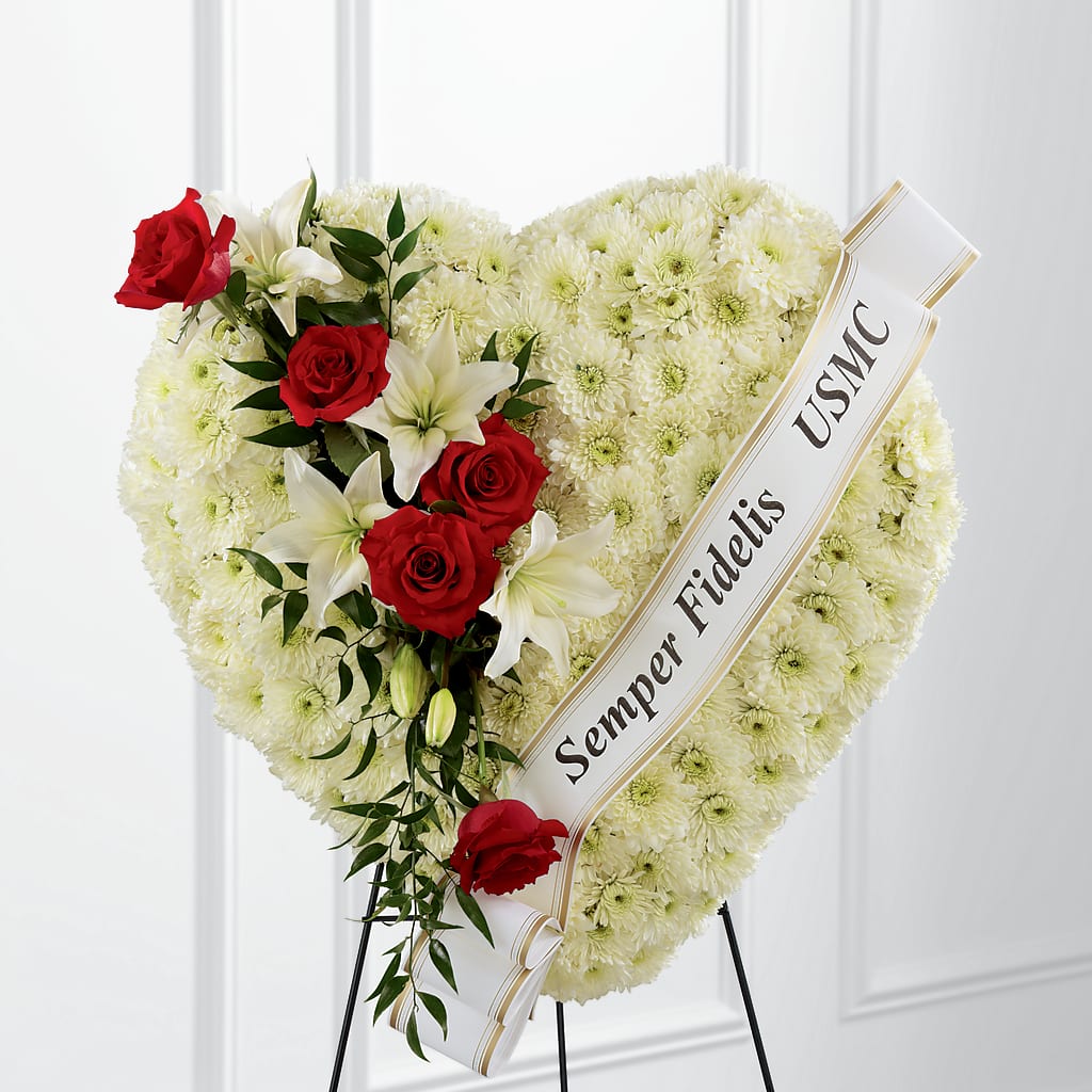 Heartfelt Hero Standing Heart – EUTAW ACCENT FLOWERS & GIFTS, Eutaw AL