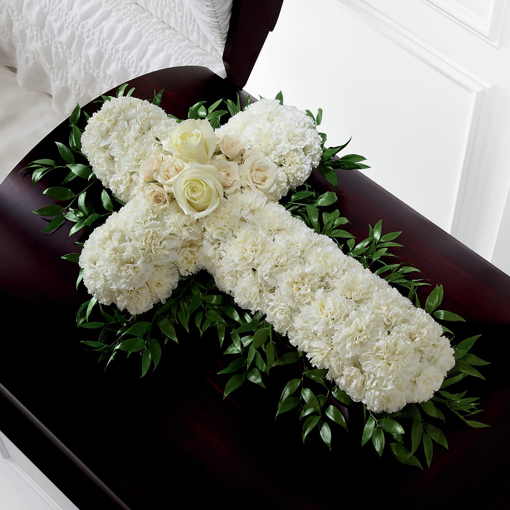 Peaceful Memories Casket Spray (Standard) – EUTAW ACCENT FLOWERS & GIFTS, Eutaw AL