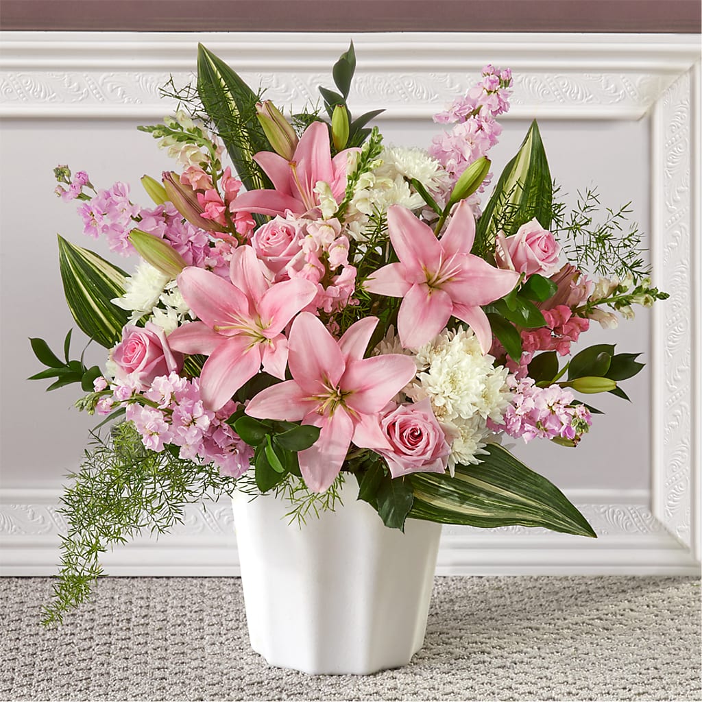 Simply Serene Floor Basket – EUTAW ACCENT FLOWERS & GIFTS, Eutaw AL