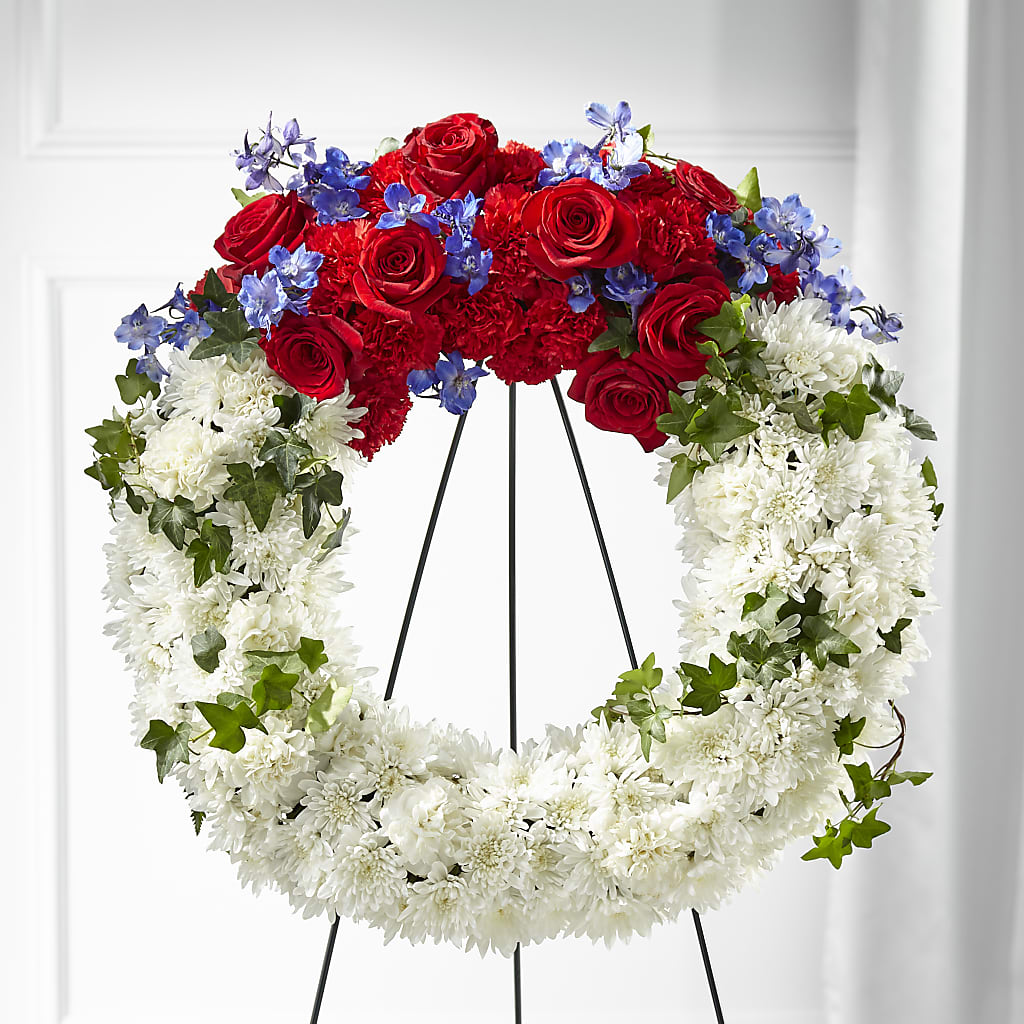 Patriotic Passion Wreath – EUTAW ACCENT FLOWERS & GIFTS, Eutaw AL