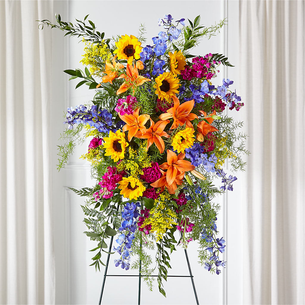 Sunlit Memories Standing Spray (Standard) – EUTAW ACCENT FLOWERS & GIFTS, Eutaw AL