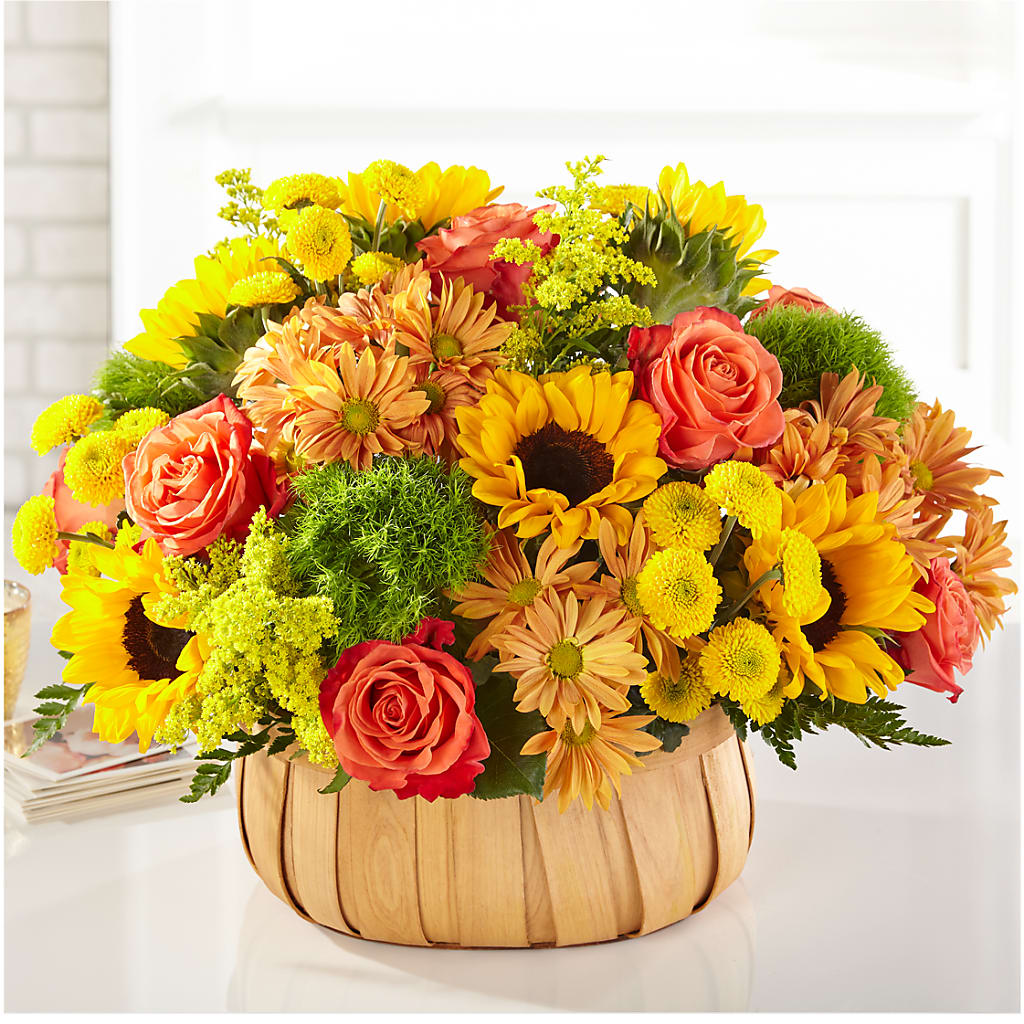 Harvest Sunflower Basket – EUTAW ACCENT FLOWERS & GIFTS, Eutaw AL