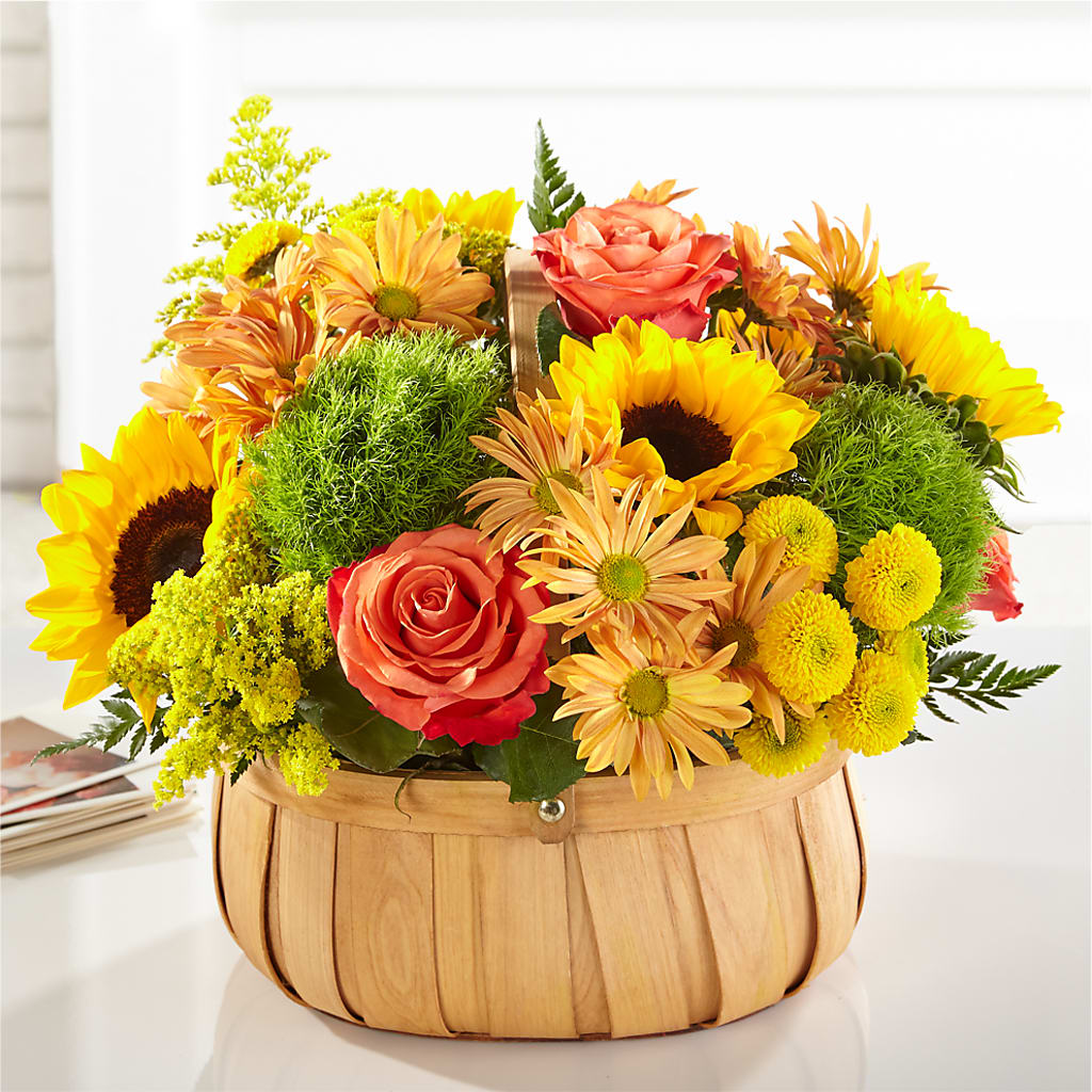 Harvest Sunflower Basket – EUTAW ACCENT FLOWERS & GIFTS, Eutaw AL