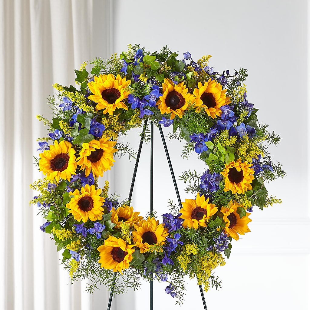 Bright Rays Wreath – EUTAW ACCENT FLOWERS & GIFTS, Eutaw AL