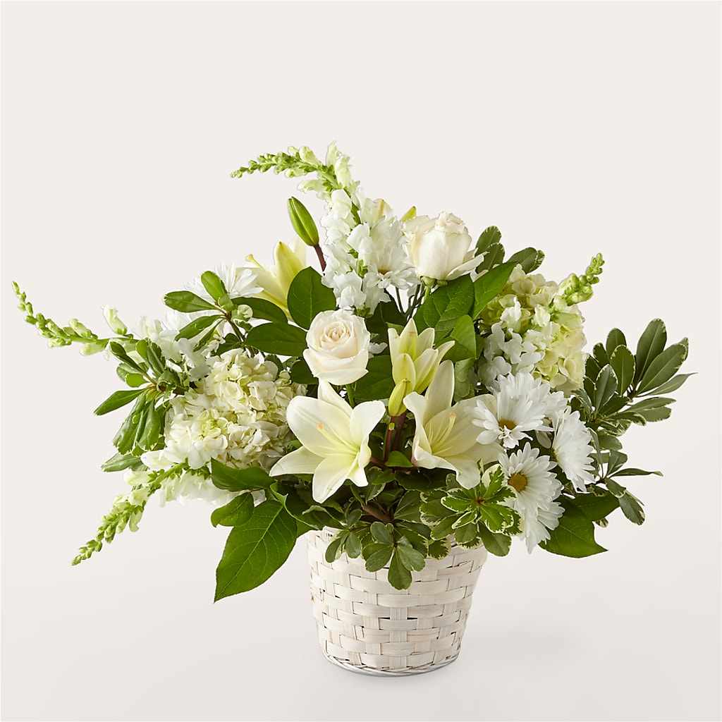 Ivory Elegance Floral Basket – EUTAW ACCENT FLOWERS & GIFTS, Eutaw AL