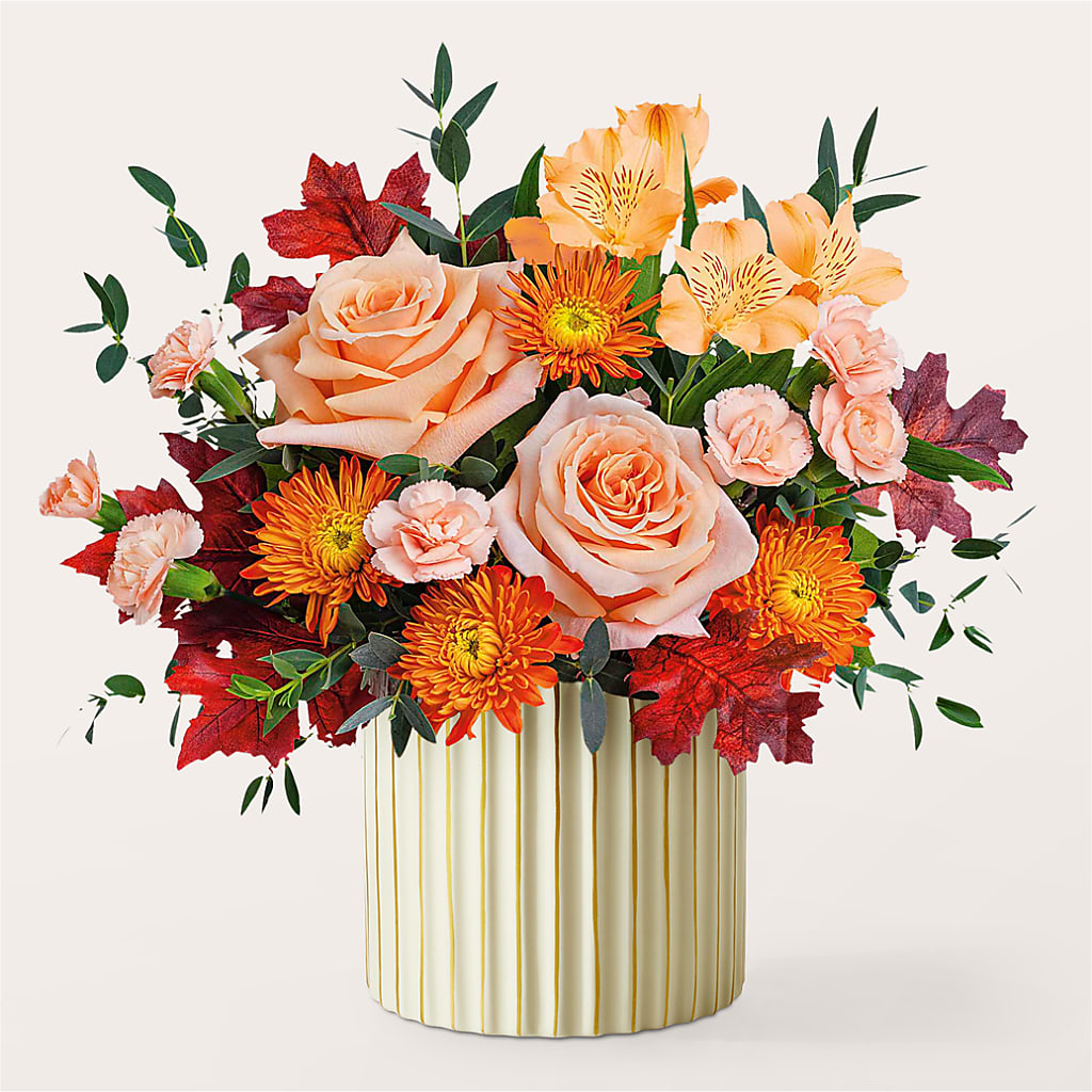 Spiced Latte Bouquet with Ivory Vase – EUTAW ACCENT FLOWERS & GIFTS, Eutaw AL