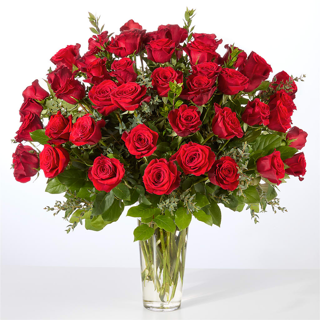 Forever Yours Fifty Stem Red Rose Bouquet – EUTAW ACCENT FLOWERS & GIFTS, Eutaw AL