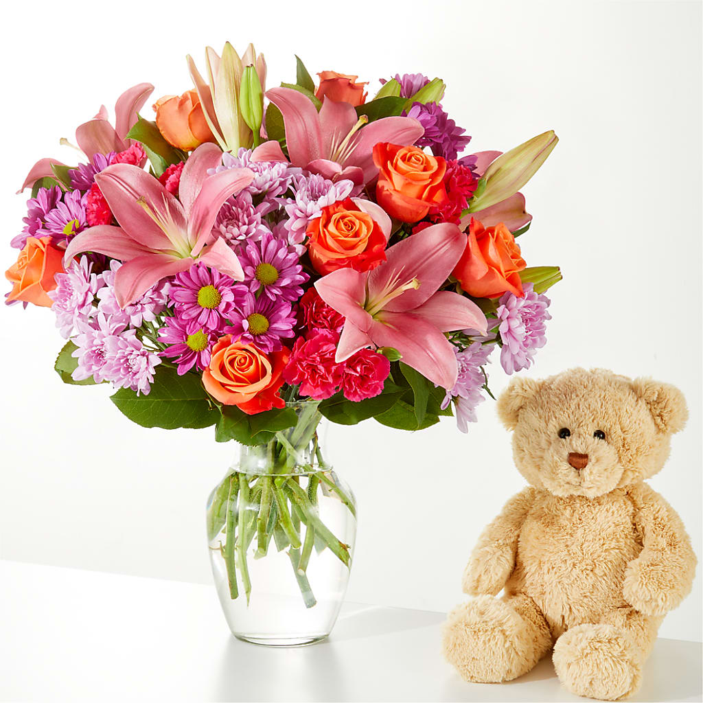 One and Only Bouquet and Bear Bundle – EUTAW ACCENT FLOWERS & GIFTS, Eutaw AL