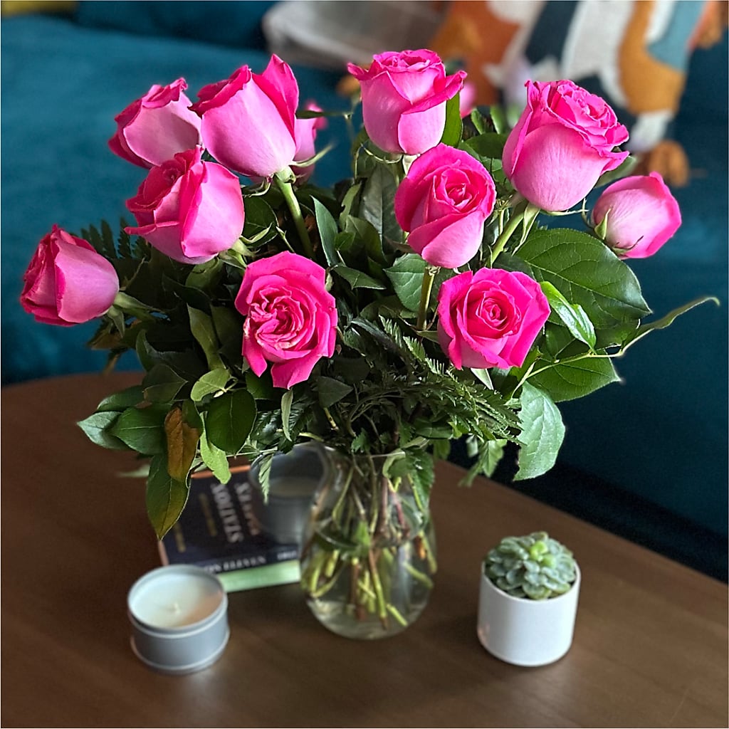 Long Stem Pink Rose Bouquet – EUTAW ACCENT FLOWERS & GIFTS, Eutaw AL