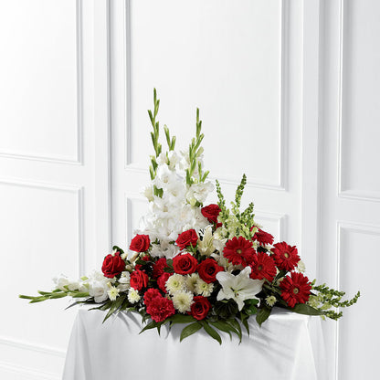 Crimson & White Arrangement – EUTAW ACCENT FLOWERS & GIFTS, Eutaw AL
