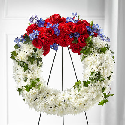 Patriotic Passion Wreath – EUTAW ACCENT FLOWERS & GIFTS, Eutaw AL