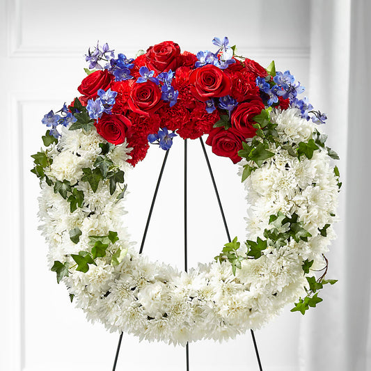 Patriotic Passion Wreath – EUTAW ACCENT FLOWERS & GIFTS, Eutaw AL