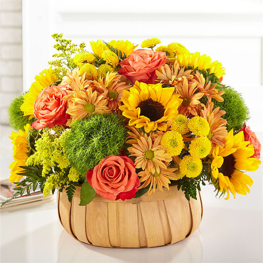 Harvest Sunflower Basket – EUTAW ACCENT FLOWERS & GIFTS, Eutaw AL