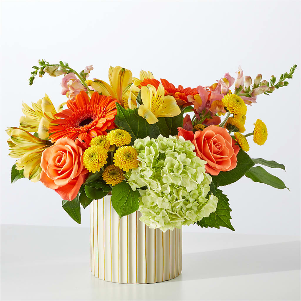 Autumn Sunshine Bouquet with Ivory Vase – EUTAW ACCENT FLOWERS & GIFTS, Eutaw AL