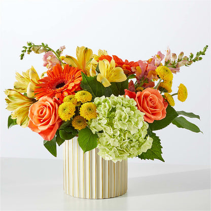 Autumn Sunshine Bouquet with Ivory Vase – EUTAW ACCENT FLOWERS & GIFTS, Eutaw AL