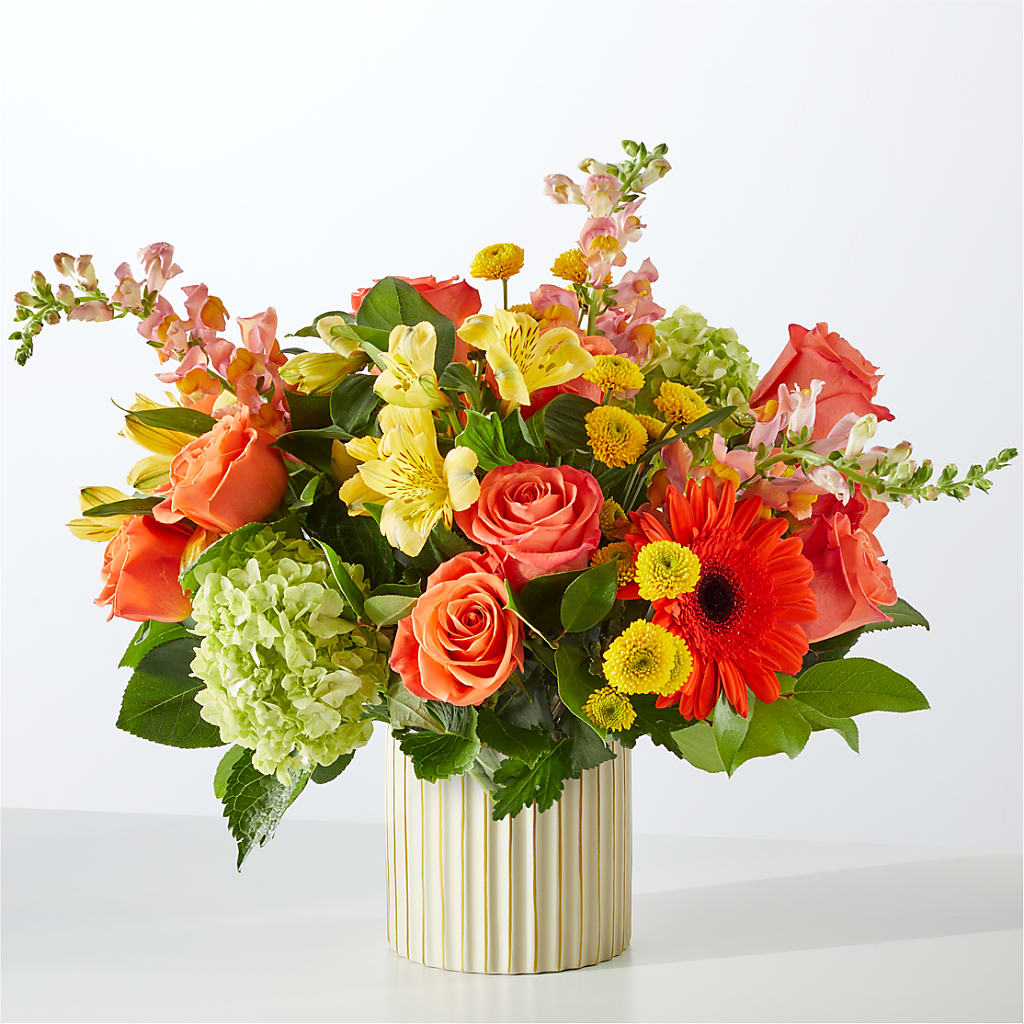 Autumn Sunshine Bouquet with Ivory Vase – EUTAW ACCENT FLOWERS & GIFTS, Eutaw AL