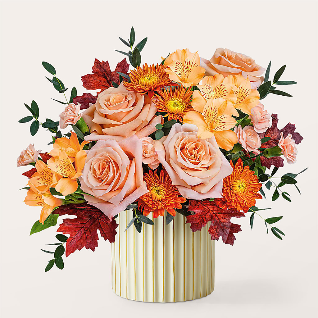 Spiced Latte Bouquet with Ivory Vase – EUTAW ACCENT FLOWERS & GIFTS, Eutaw AL