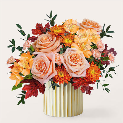 Spiced Latte Bouquet with Ivory Vase – EUTAW ACCENT FLOWERS & GIFTS, Eutaw AL