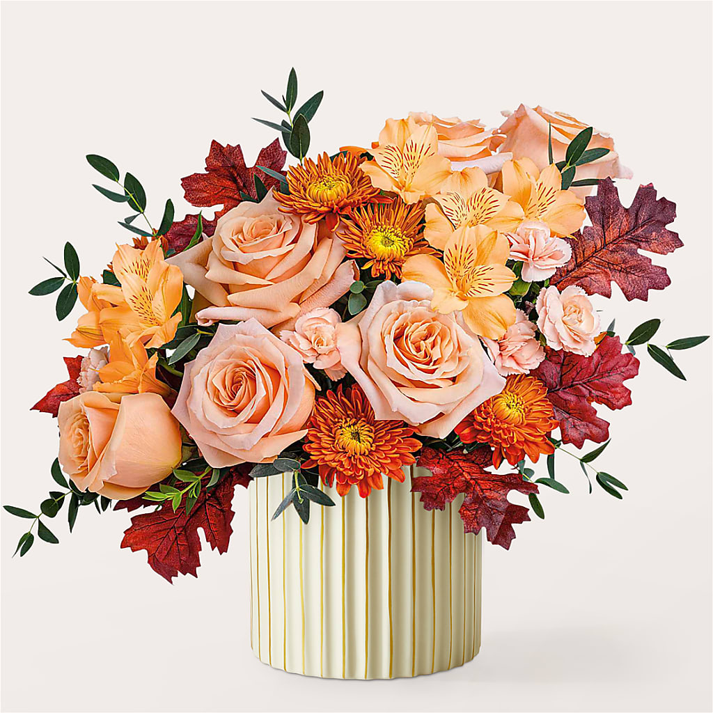 Spiced Latte Bouquet with Ivory Vase – EUTAW ACCENT FLOWERS & GIFTS, Eutaw AL