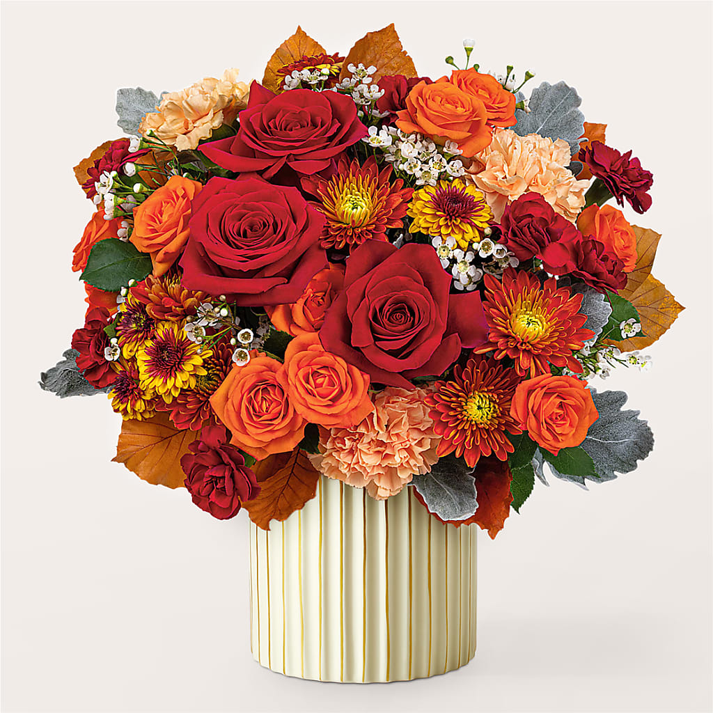 Merlot Bouquet with Ivory Vase – EUTAW ACCENT FLOWERS & GIFTS, Eutaw AL