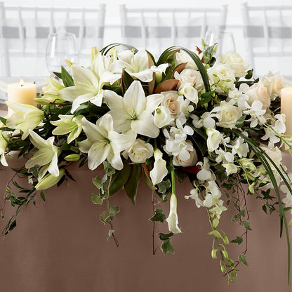 White Linen Arrangement – EUTAW ACCENT FLOWERS & GIFTS, Eutaw AL