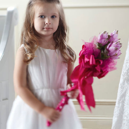 Sparkle Pink Flower Girl Bouquet – EUTAW ACCENT FLOWERS & GIFTS, Eutaw AL