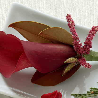 Red Calla Boutonniere – EUTAW ACCENT FLOWERS & GIFTS, Eutaw AL