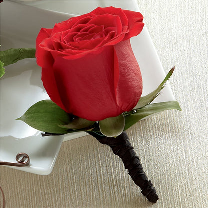 Red Rose Boutonniere – EUTAW ACCENT FLOWERS & GIFTS, Eutaw AL