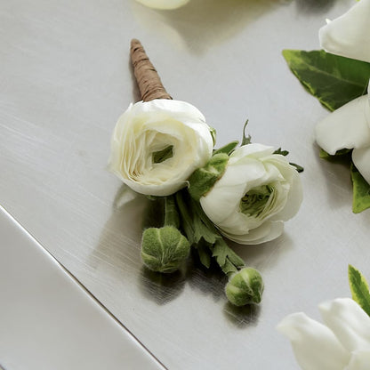 White Ranunculus Boutonniere – EUTAW ACCENT FLOWERS & GIFTS, Eutaw AL